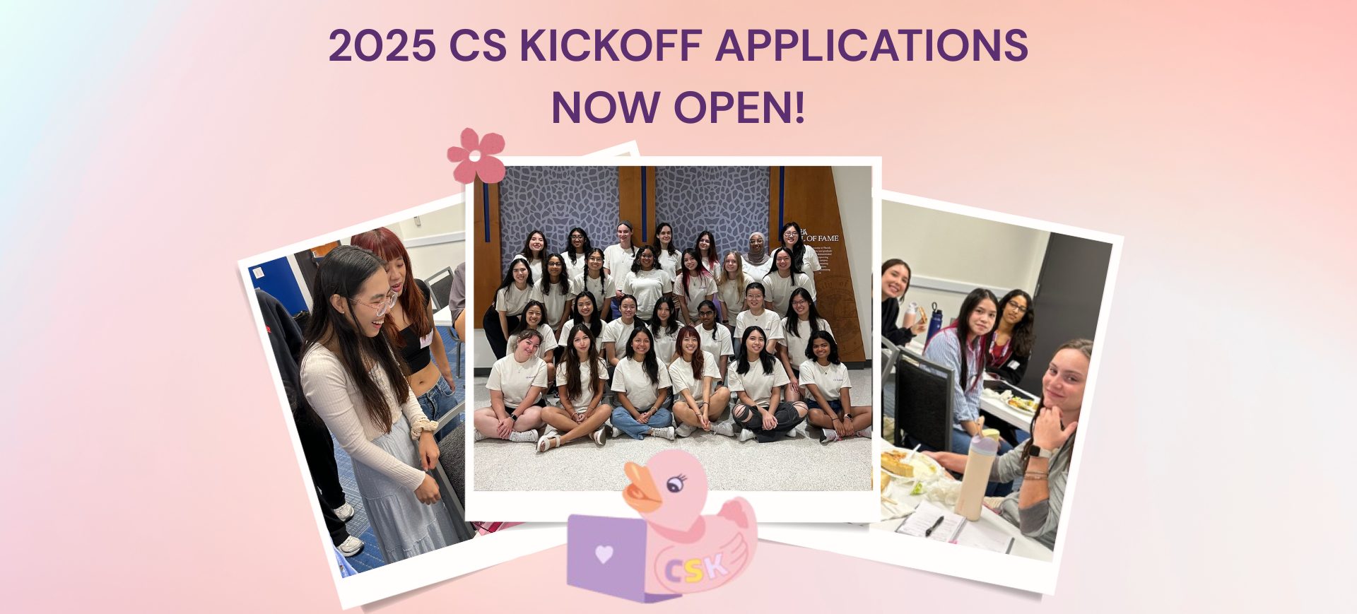 CS Kickoff Applications Open with images from CSK Kickoff.